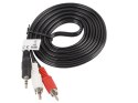 KABEL AUDIO MINIJACK 3.5MM(M) 3 PIN->2X RCA (CINCH)(M) 2M LANBERG