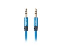 KABEL AUDIO MINIJACK 3.5MM M/M 3 PIN 3M NIEBIESKI PREMIUM LANBERG