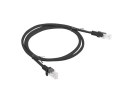 PATCHCORD KAT.6 UTP 1M CZARNY FLUKE PASSED LANBERG