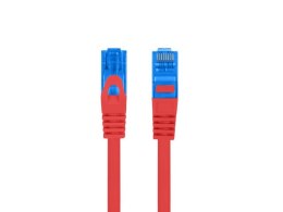 PATCHCORD KAT.6A S/FTP LSZH CCA 1M CZERWONY FLUKE PASSED LANBERG