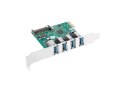 KARTA PCI EXPRESS X1->4X USB-A 3.1 GEN1 ŚLEDŹ LOW PROFILE LANBERG