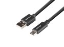 KABEL USB-C(M)->USB-A(M) 2.0 1M CZARNY BOX QC 3.0 LANBERG