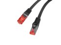 PATCHCORD KAT.6 S/FTP LSZH CU 0.25M CZARNY FLUKE PASSED LANBERG