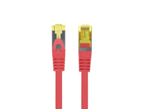 PATCHCORD KAT.6A S/FTP LSZH CU 0.5M CZERWONY FLUKE PASSED LANBERG