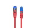 PATCHCORD KAT.6A S/FTP LSZH CCA 0.25M CZERWONY FLUKE PASSED LANBERG