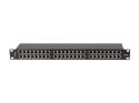 PATCH PANEL 48 PORT 1U 19" KAT.6 FTP EKRANOWANY CZARNY LANBERG