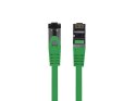 PATCHCORD KAT.8.1 S/FTP LSZH CU 0.25M ZIELONY FLUKE PASSED LANBERG