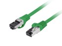 PATCHCORD KAT.8.1 S/FTP LSZH CU 0.25M ZIELONY FLUKE PASSED LANBERG