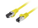 PATCHCORD KAT.8.1 S/FTP LSZH CU 0.25M ŻÓŁTY FLUKE PASSED LANBERG