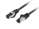 PATCHCORD KAT.8.1 S/FTP LSZH CU 0.5M CZARNY FLUKE PASSED LANBERG