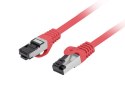 PATCHCORD KAT.8.1 S/FTP LSZH CU 0.25M CZERWONY FLUKE PASSED LANBERG