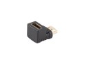 ADAPTER HDMI(M)->HDMI(F) 4K KĄTOWY DÓŁ CZARNY LANBERG