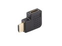 ADAPTER HDMI(M)->HDMI(F) 4K KĄTOWY PRAWO CZARNY LANBERG