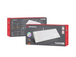 KLAWIATURA DLA GRACZY GENESIS THOR 404 TKL US PODŚWIETLENIE RGB MECHANICZNA BIAŁA KAILH (PO TESTACH)