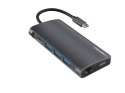 MULTIPORT ADAPTER NATEC FOWLER 2 USB-C 8W1 USB 3.0 3X, HDMI 4K, USB-C, RJ45, SD, MICRO SD