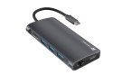 MULTIPORT ADAPTER NATEC FOWLER 2 V2 USB-C 8W1 HUB ->USB 3.0 3X, HDMI 4K, USB-C, RJ45, SD, MICRO SD