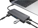 MULTIPORT ADAPTER NATEC FOWLER 2 V2 USB-C 8W1 HUB ->USB 3.0 3X, HDMI 4K, USB-C, RJ45, SD, MICRO SD