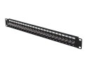 PATCH PANEL 24 PORT 1U 19" GNIAZDO TYP F BECZKA CZARNY LANBERG