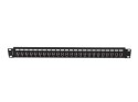 PATCH PANEL 24 PORT 1U 19" GNIAZDO TYP F BECZKA CZARNY LANBERG