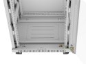 SZAFA INSTALACYJNA RACK STOJĄCA 19" 15U 600X600 SZARA DRZWI SZKLANE LCD LANBERG (FLAT PACK) V2