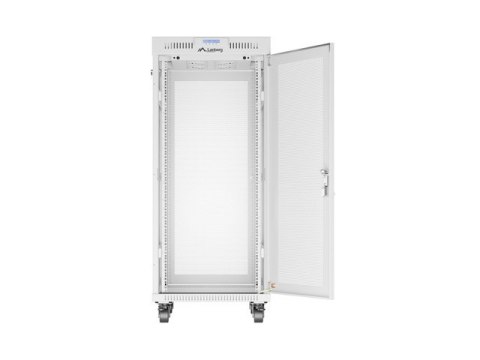 SZAFA INSTALACYJNA RACK STOJĄCA 19" 27U 600X800 SZARA DRZWI PERFOROWANE LCD LANBERG (FLAT PACK)