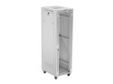 SZAFA INSTALACYJNA RACK STOJĄCA 19" 42U 600X800 SZARA DRZWI SZKLANE LCD LANBERG (FLAT PACK) V2