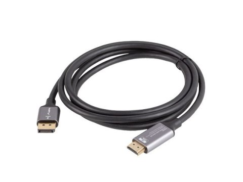 KABEL DISPLAYPORT(M) ->HDMI(M) 1.8M 4K CZARNO-SREBRNY LANBERG