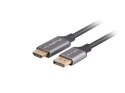 KABEL DISPLAYPORT(M) ->HDMI(M) 1M 4K CZARNO-SREBRNY LANBERG