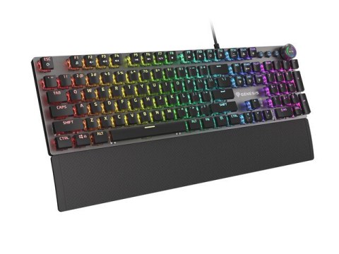 KLAWIATURA DLA GRACZY GENESIS THOR 400 RGB US PODŚWIETLENIE MECHANICZNA RED SWITCH (PO TESTACH)