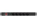 LISTWA ZASILAJĄCA RACK PDU 19" LANBERG 1U 10A 5X 230V PL 2M CZARNA C14