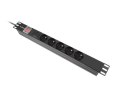 LISTWA ZASILAJĄCA RACK PDU 19" LANBERG 1U 10A 5X 230V PL 2M CZARNA C14