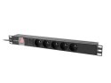 LISTWA ZASILAJĄCA RACK PDU 19" LANBERG 1U 10A 5X 230V PL 2M CZARNA C14