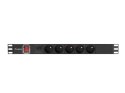 LISTWA ZASILAJĄCA RACK PDU 19" LANBERG 1U 10A 5X 230V PL 2M CZARNA C14