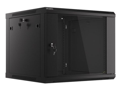 SZAFA INSTALACYJNA RACK WISZĄCA 19" 9U 600X600 CZARNA LANBERG (FLAT PACK) (USZKODZONE OPAKOWANIE)