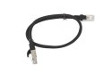 PATCHCORD KAT.5E UTP 0.5M CZARNY FLUKE PASSED LANBERG