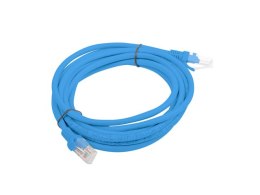 PATCHCORD KAT.5E UTP 3M NIEBIESKI FLUKE PASSED LANBERG