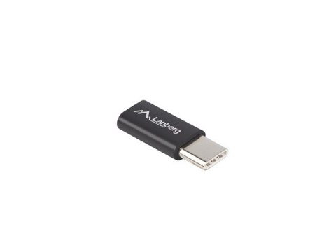 ADAPTER USB-C(M) 2.0->USB MICRO(F) CZARNY LANBERG